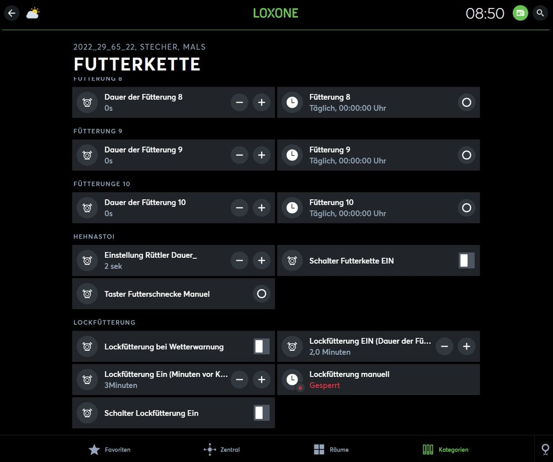 LOXONE Steuerung mpbiler Hühnerstall